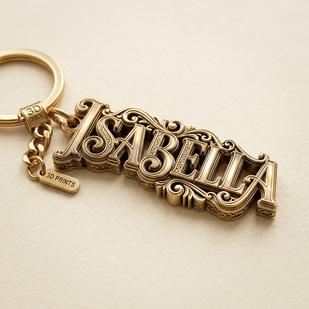 Personalized Typographic Keyring