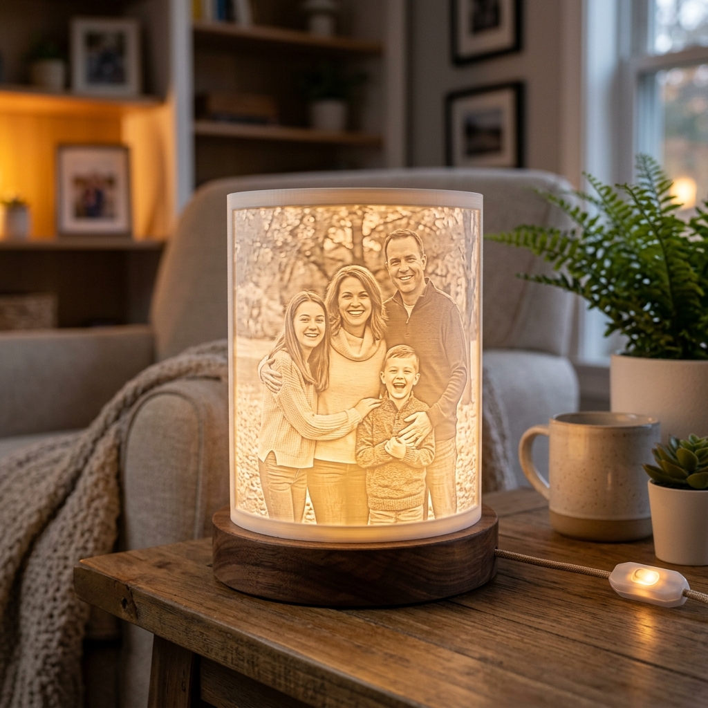 Curved Lithophane Memory Lamp