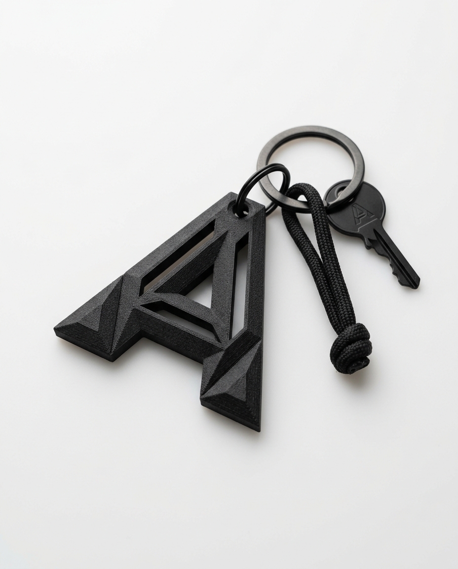 Geometric Monogram Key Fob