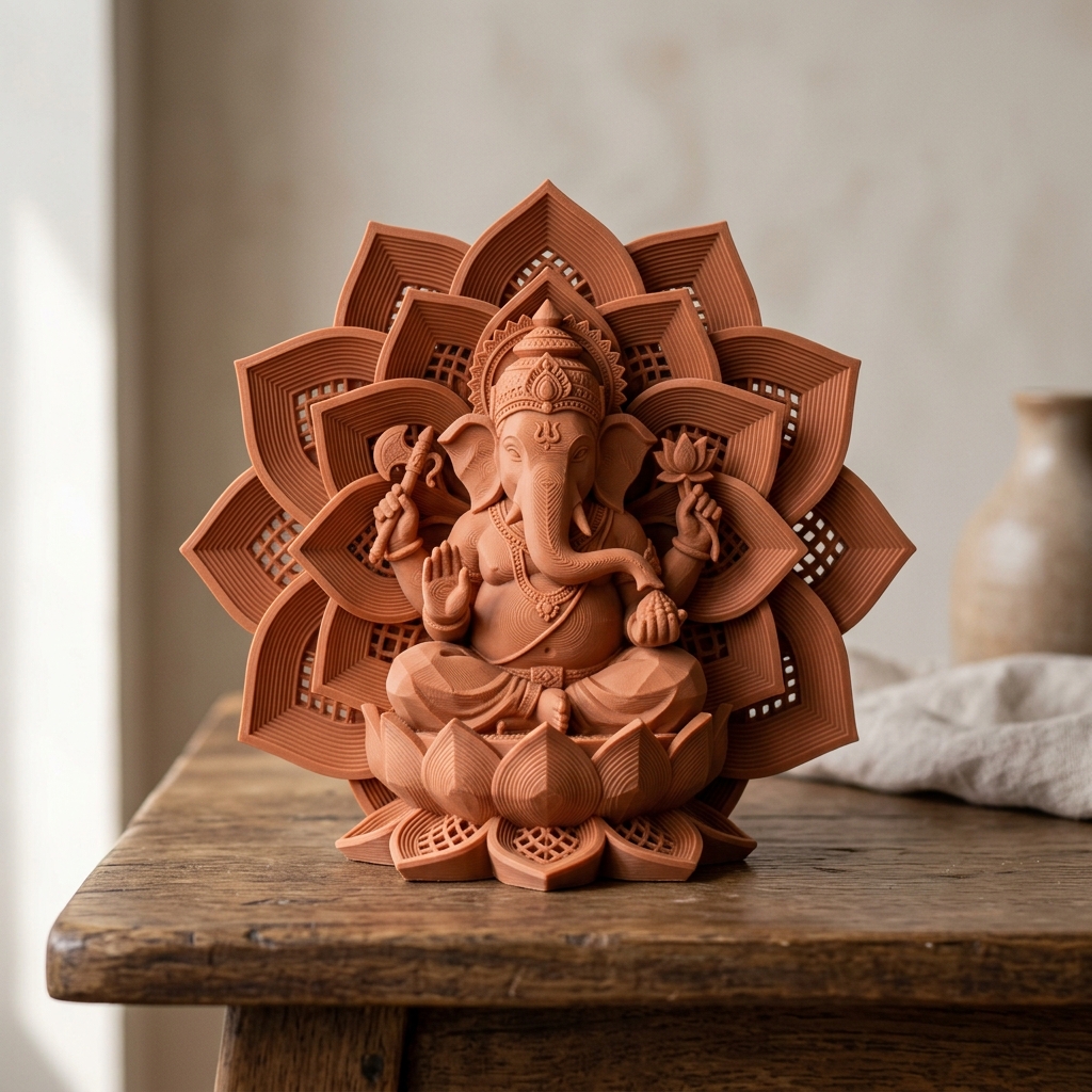 Contemporary Lotus Spiritual Accent